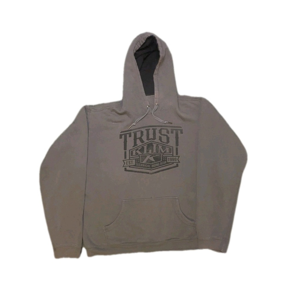 Klim Technical Riding Gear Mens Graphic Hoodie Grey Pullover Sweatshirt 2XL